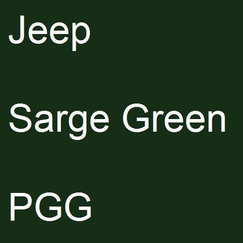 Jeep, Sarge Green, PGG.